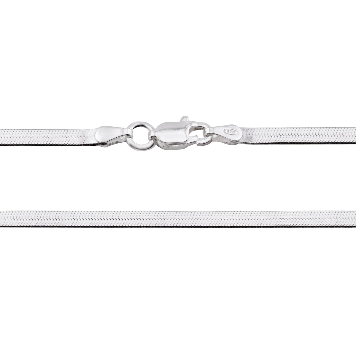 Pulseira Prata Espinha de Peixe 18cm · 3mm
