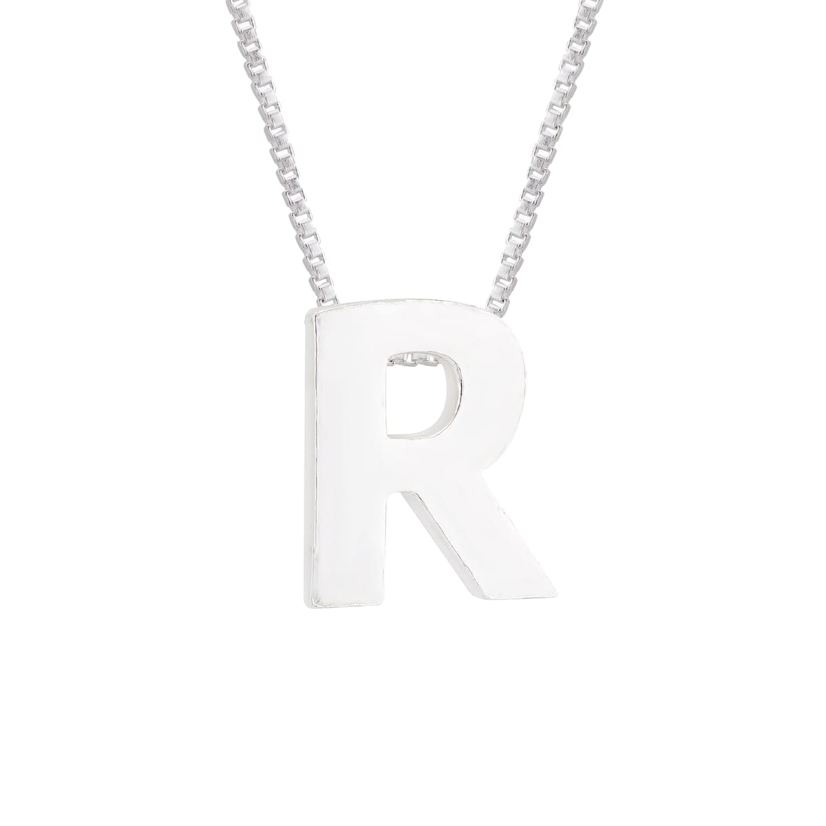 Colar Prat V12 Letra R Lisa Reta