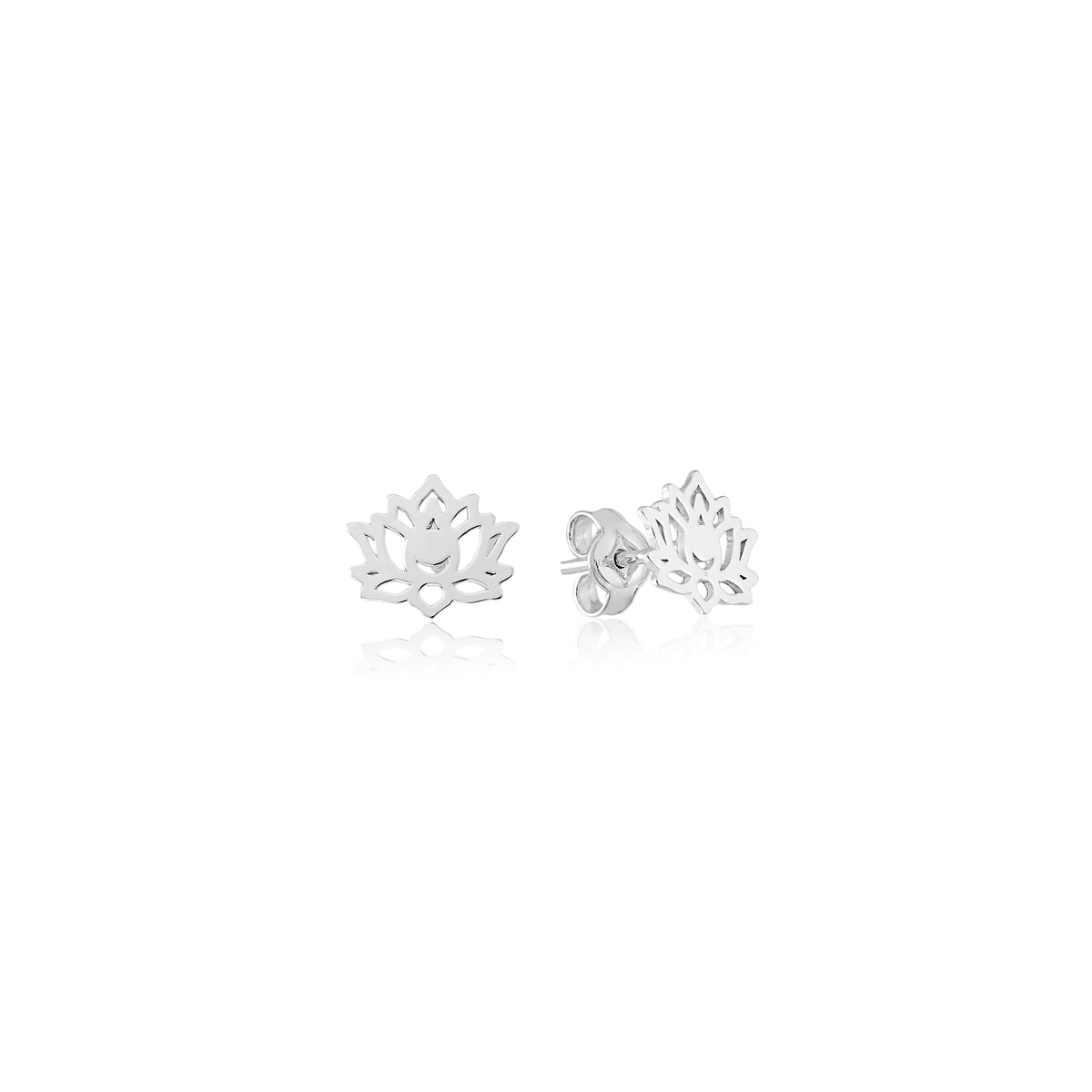 Brinco Prata 925 Floral Flor de Lótus