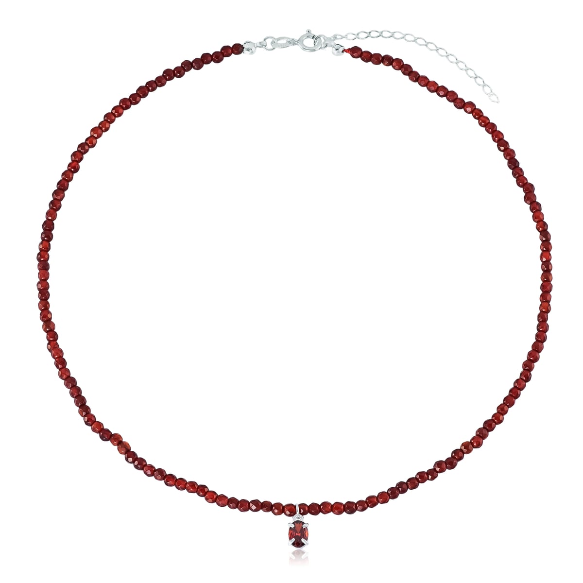 Gargantilha Choker de Pedras Vermelhas