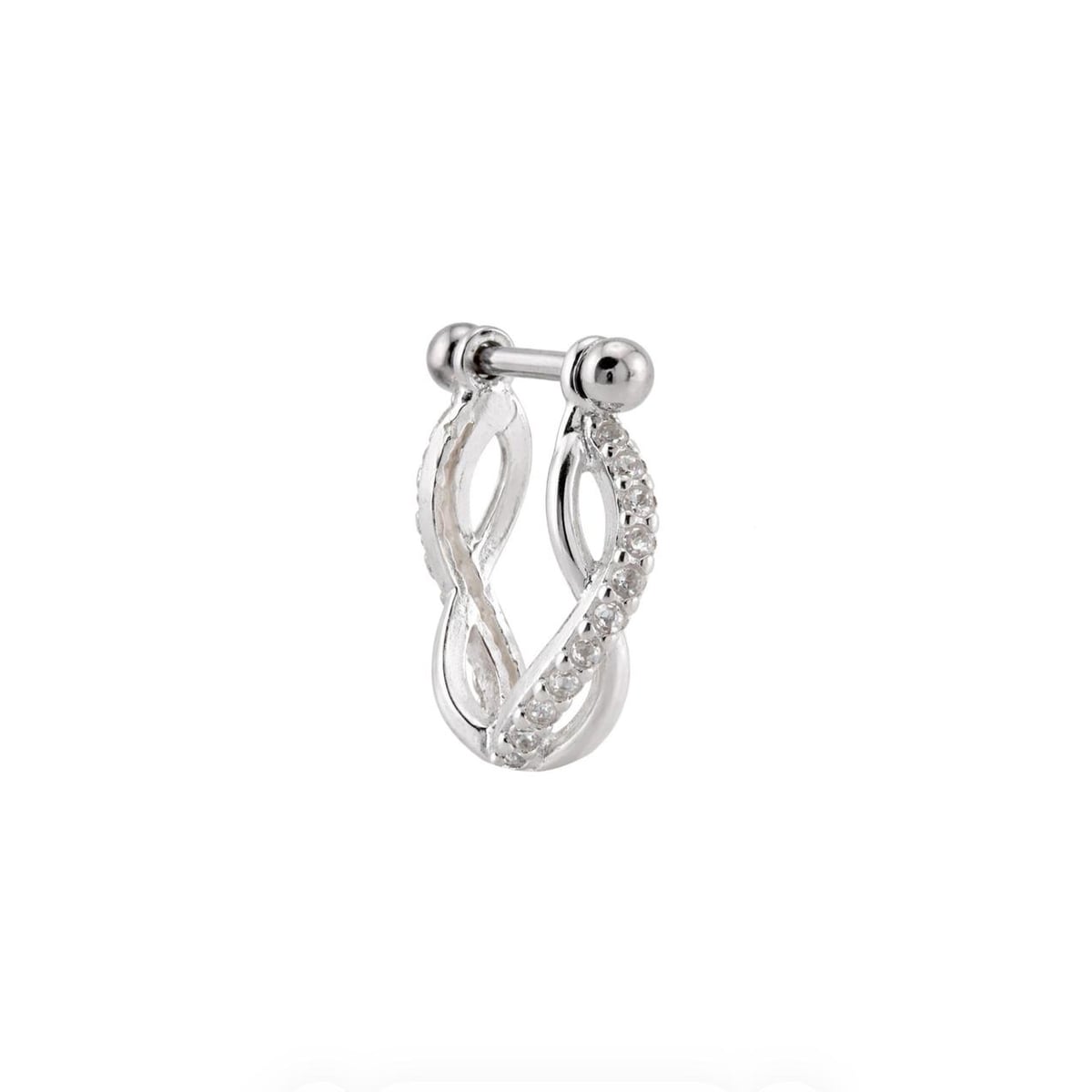 Piercing Argola Trançada Zircônia