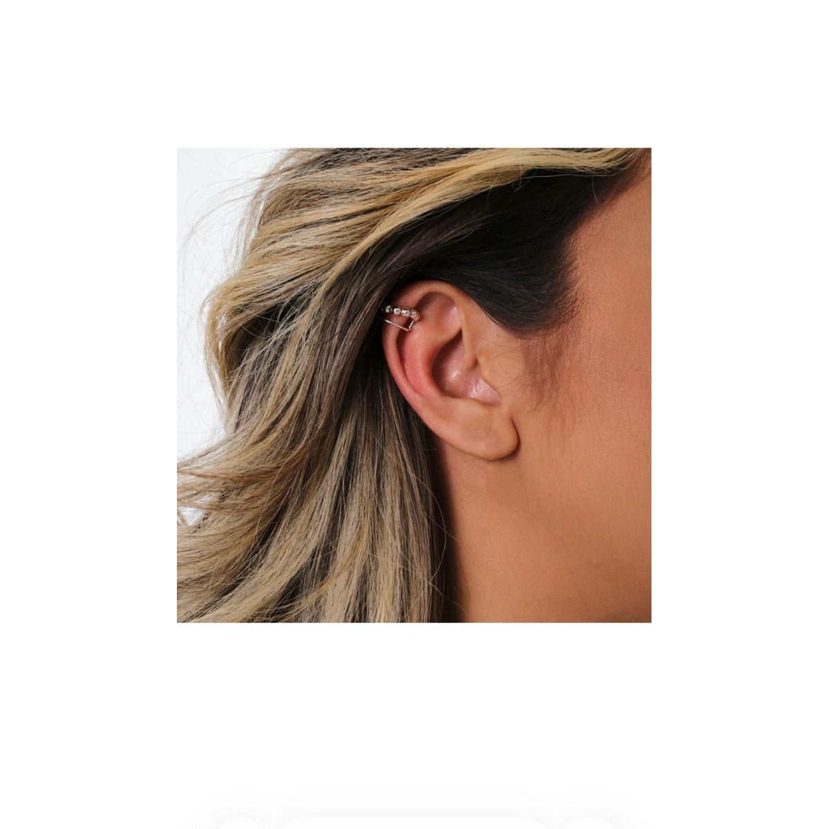 Piercing Fake Dois Fios com Bolinhas