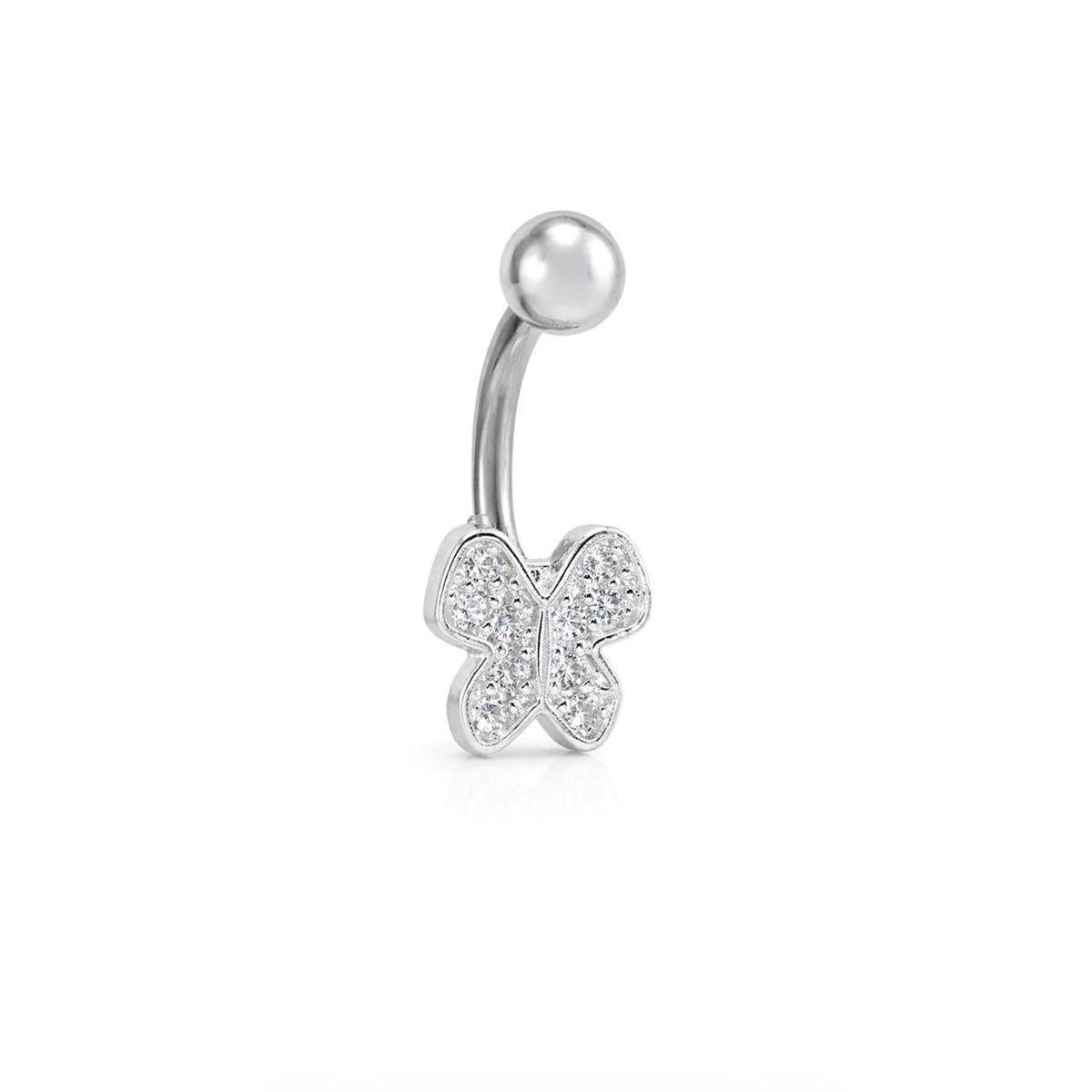 Piercing de Umbigo Borboleta Zircônia