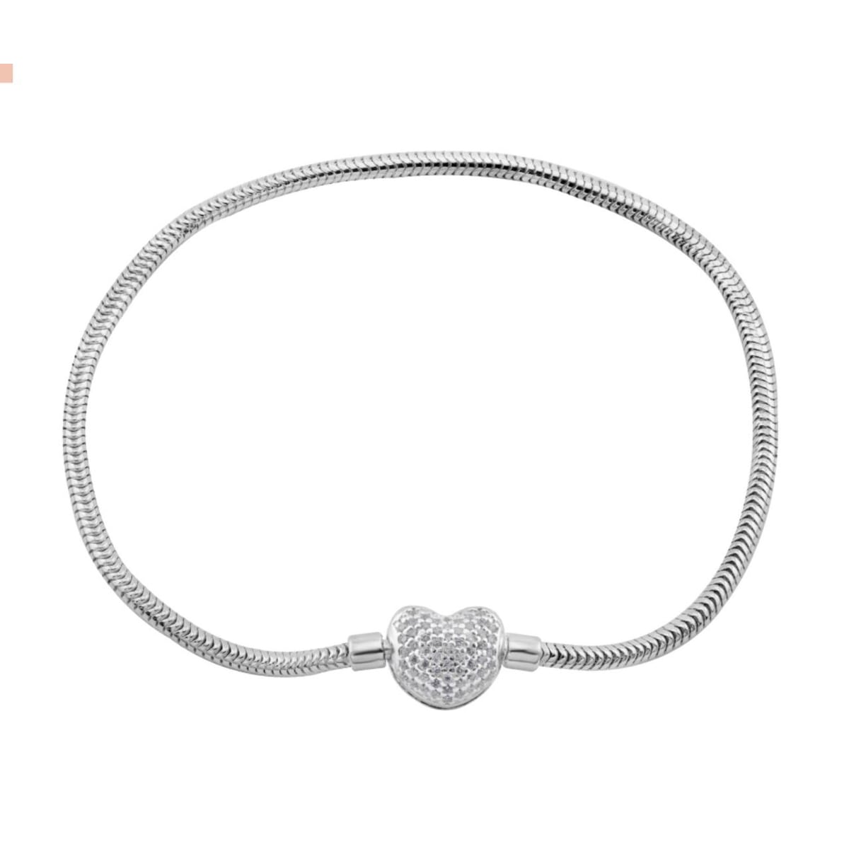 Pulseira para Berloque Fecho Coração